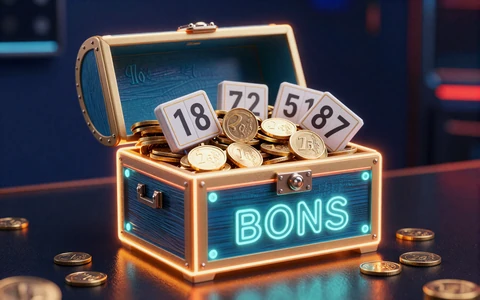 Welcome Bonus Truhe mit &euro;5000 und 500 Free Spins im Neon-Design